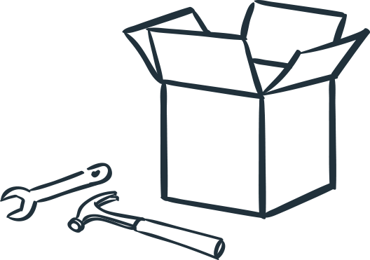 Box and tools